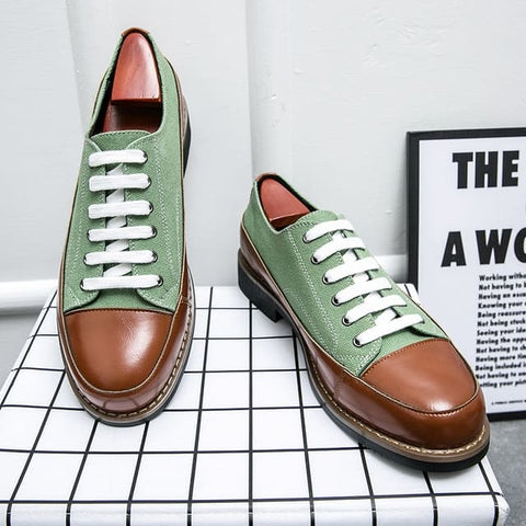 Scarpe Uomo Con Lacci Verdi